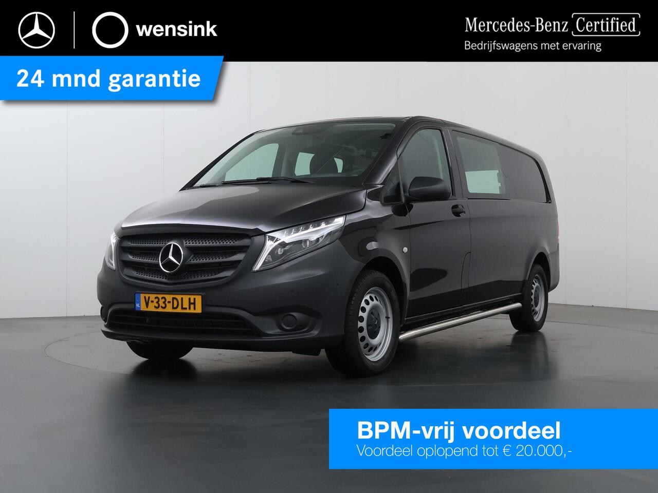 Mercedes-Benz VITO 116 CDI Extra Lang | Dubbel Cabine ¤59.995,- | Sidebars | LED | Trekhaak | Lat om Lat Bettimmering |