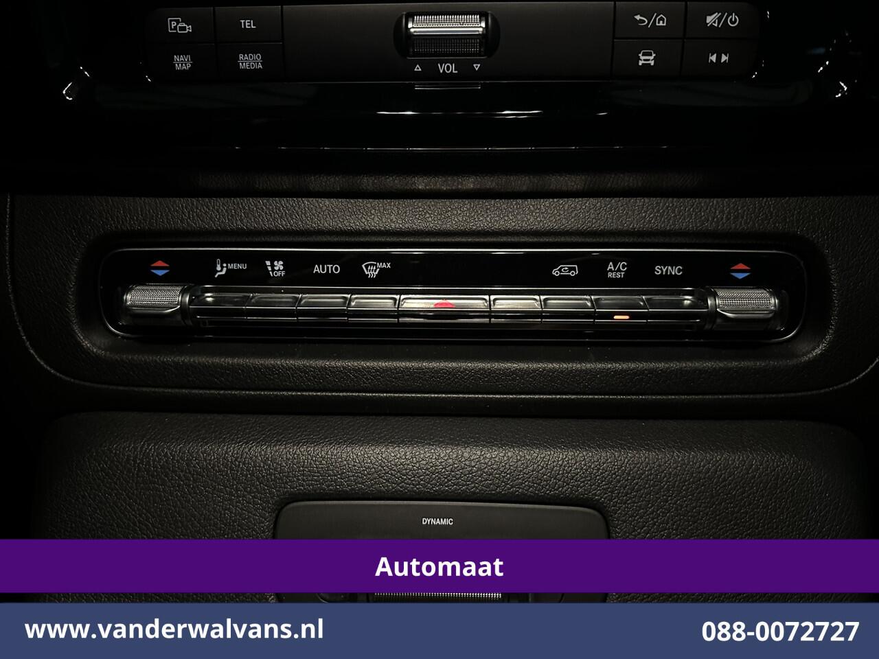 Mercedes-Benz VITO 116 CDI 164pk 9G-Tronic Automaat L2H1 Dubbele Cabine Fabrieksgarantie Euro6 Airco | 2x zijdeur | 5-Zits | 360 graden Camera | Navigatie LED, LM velgen, 2500kg Trekhaak, Adaptieve Cruisecontrol, Parkeersensoren, Isofix, MBUX