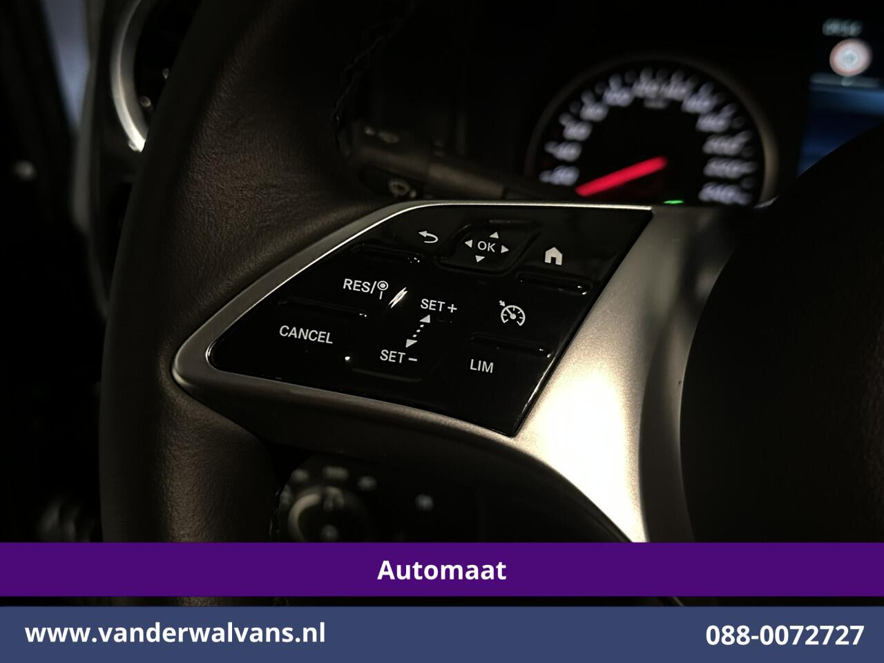 Mercedes-Benz VITO 116 CDI 164pk 9G-Tronic Automaat L2H1 Dubbele Cabine Fabrieksgarantie Euro6 Airco | 2x zijdeur | 5-Zits | 360 graden Camera | Navigatie LED, LM velgen, 2500kg Trekhaak, Adaptieve Cruisecontrol, Parkeersensoren, Isofix, MBUX