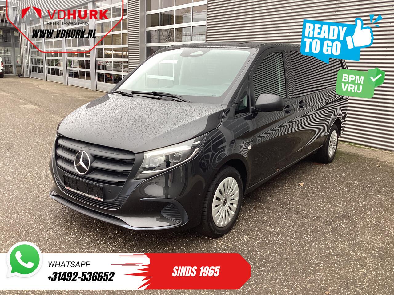 Mercedes-Benz VITO 116 CDI Aut. L3 DC Dubbel Cabine BPM VRIJ! 6 Pers./ 2xSchuifdeur/ LED/ Stoelverw./ 270Gr. Deuren/ Carplay/ Camera/ Cruise/ Trekhaak