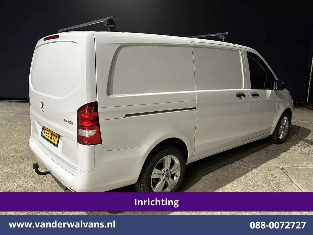 Mercedes-Benz VITO 114 CDI 136pk L2H1 Inrichting Euro6 Airco | Camera | LM velgen | Cruisecontrol | Trekhaak | Stoelverwarming Dakdragers, Parkeersensoren, Bijrijdersbank, Achterklep