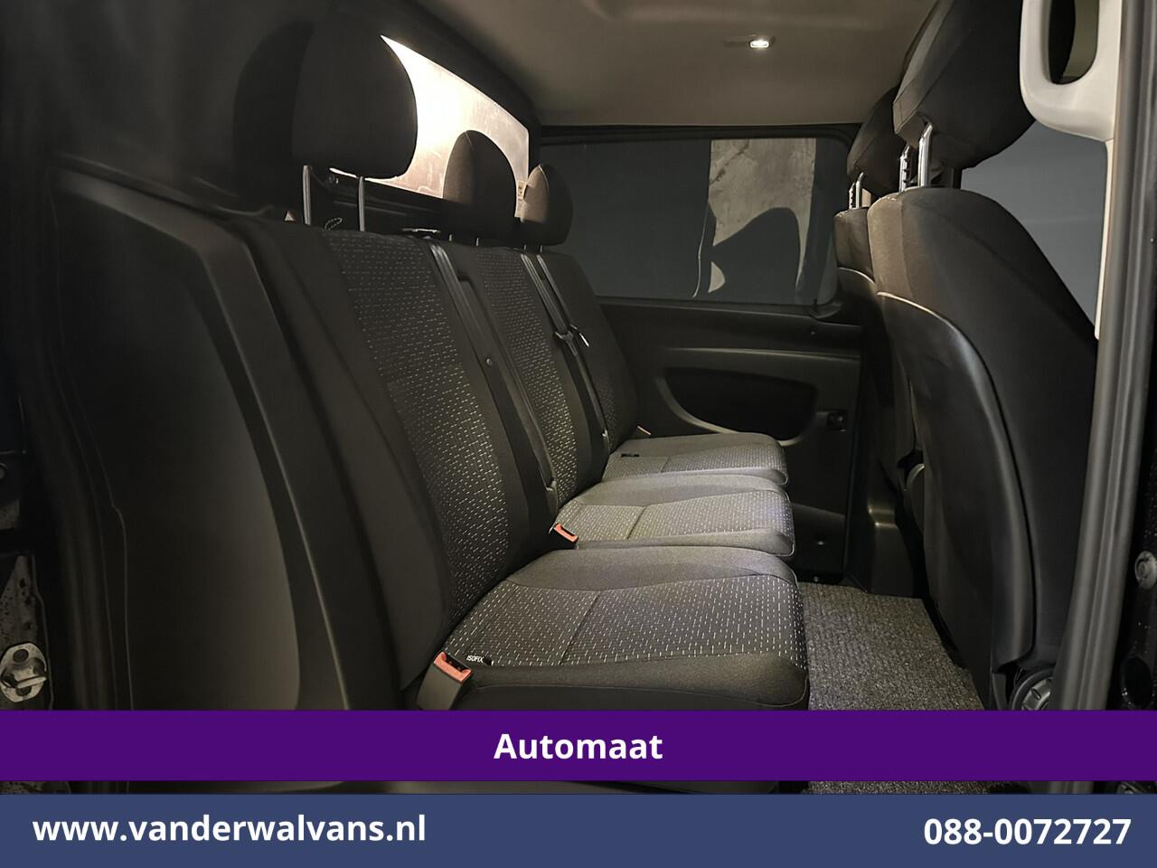 Mercedes-Benz VITO 116 CDI 164pk 9G-Tronic Automaat L2H1 Dubbele Cabine Fabrieksgarantie Euro6 Airco | 2x zijdeur | 5-Zits | 360 graden Camera | Navigatie LED, LM velgen, 2500kg Trekhaak, Adaptieve Cruisecontrol, Parkeersensoren, Isofix, MBUX