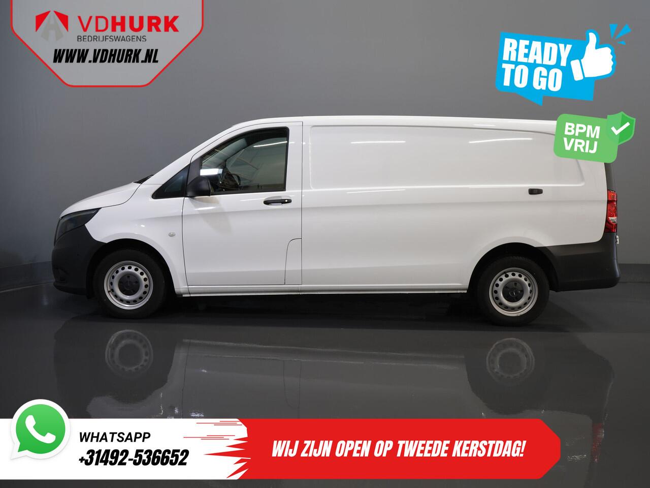 Mercedes-Benz VITO 116 CDI Aut. L3 XL BPM VRIJ! Carplay/ Stoelverw./ 270Gr. Deuren/ Cruise/ Airco/ Navi/ Camera/ PDC