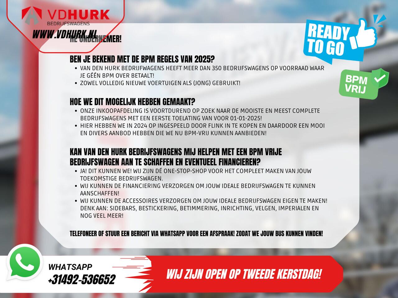 Mercedes-Benz VITO 116 CDI Aut. L3 XL BPM VRIJ! Carplay/ Stoelverw./ 270Gr. Deuren/ Cruise/ Airco/ Navi/ Camera/ PDC