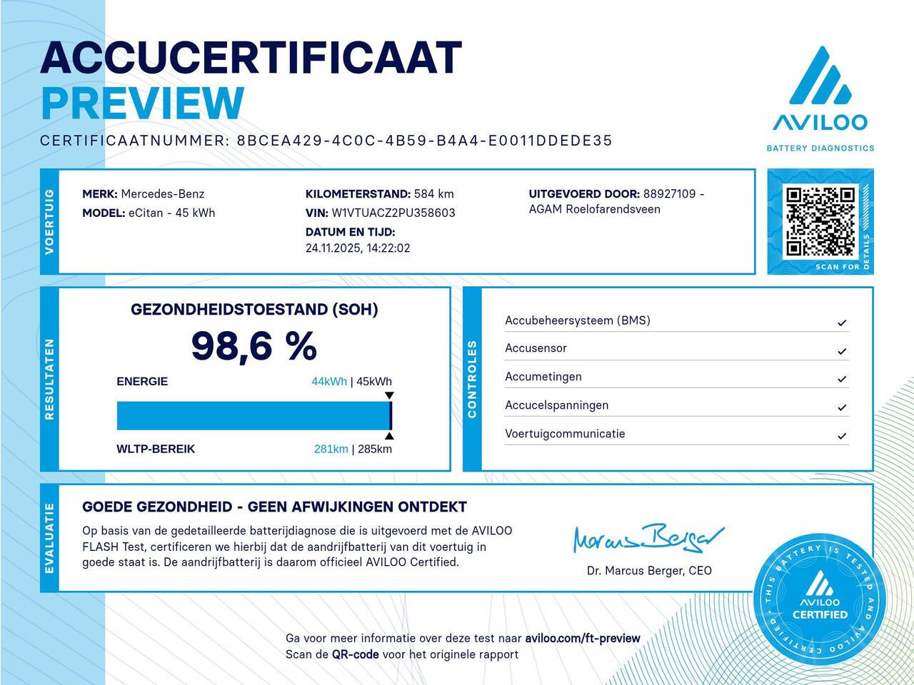 Mercedes-Benz eCitan Pro-Edition Airco Navigatie 51 kWh WLTP 285km L1