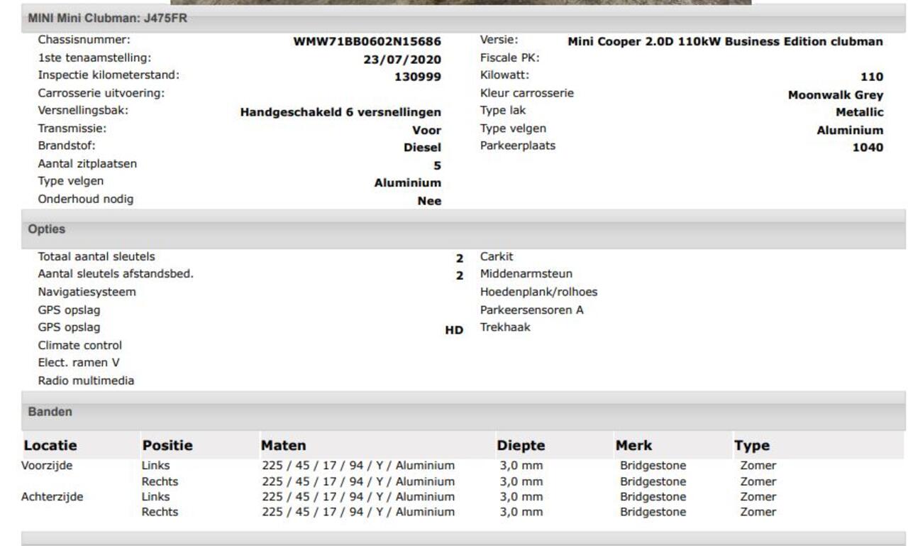 Mini COOPER CLUBMAN Mini 2.0D 150PK Business Edition / Airco-ecc./ Stoelverwarming / Navigatie / Trekhaak / Dab / Pdc. A / Radio multimedia / Apk 04-2026