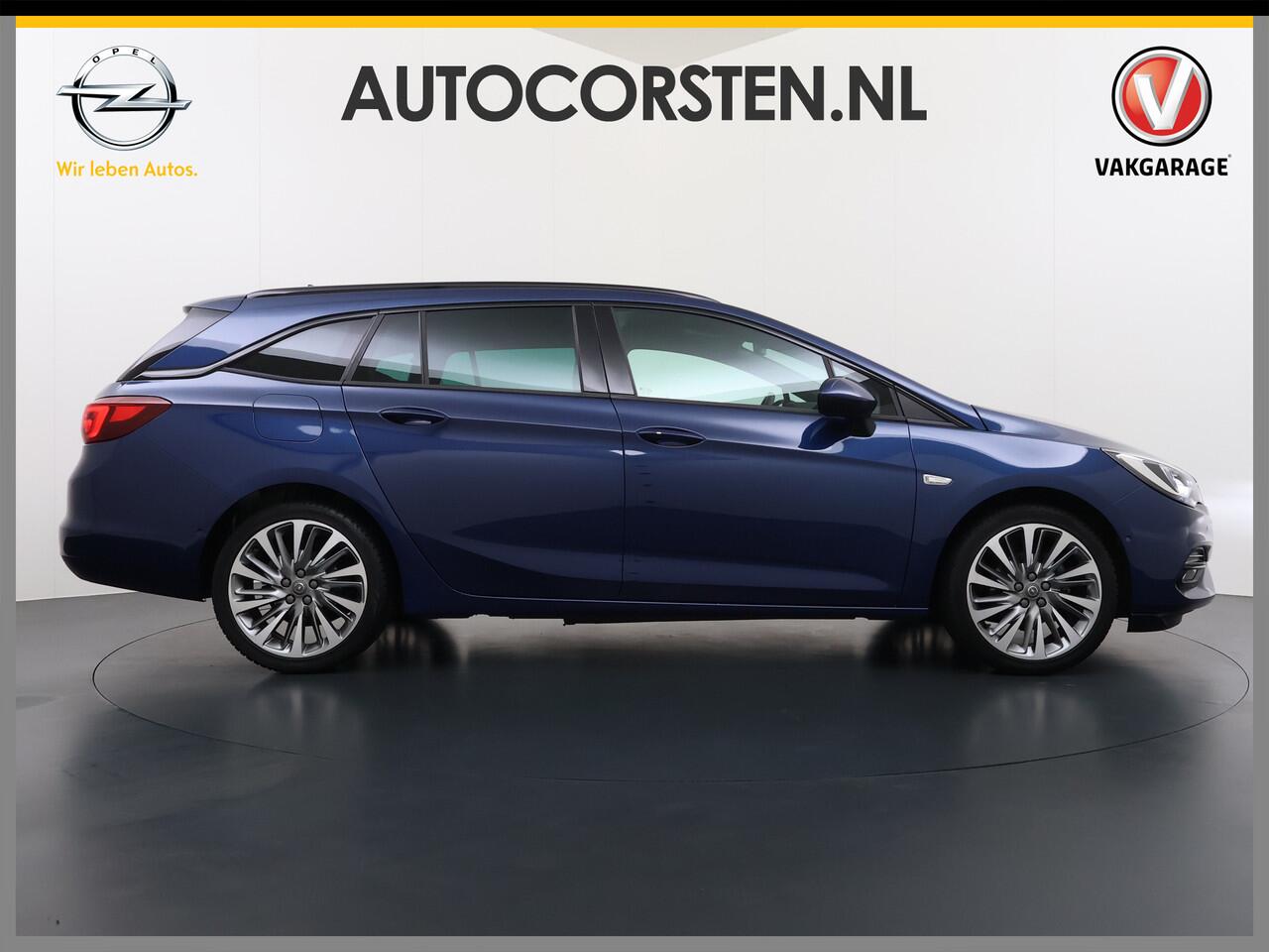 Opel ASTRA Sports Tourer 1.2T Leer/Alcantara Led-Matrix Navi Camera Park-Assist + PDC-a+v Innovation Bose®-Hifi Apple Carplay Android Keyless Dual-Ecc Elegance AGR-Comfort-Stoel+Stuur+Voorruitverwarming Elek.Achterklep Pdc Lane Assist DAB Regen-Lichtsensor Bordherke