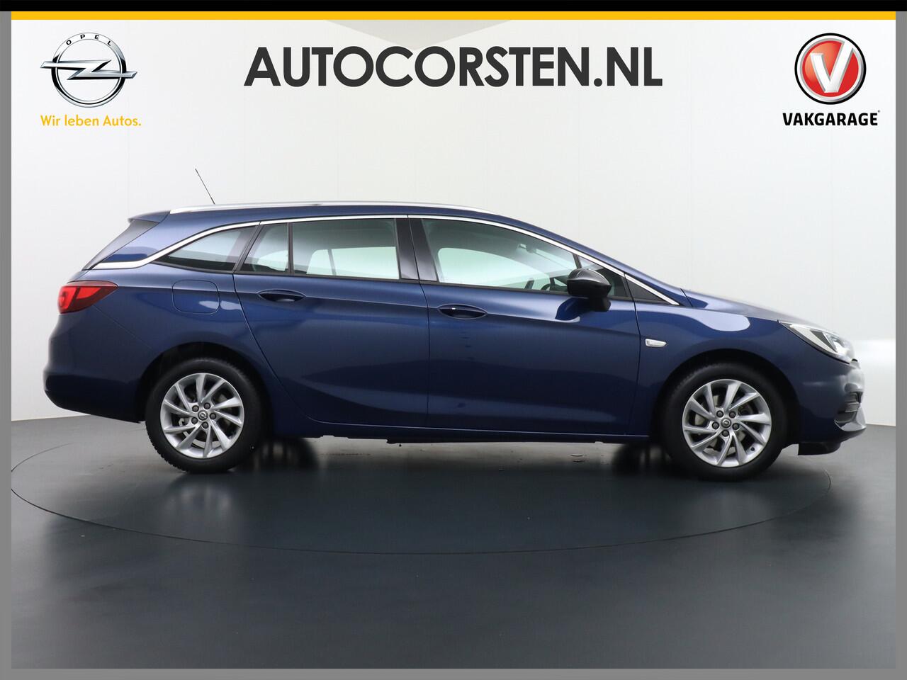 Opel ASTRA Sports Tourer 1.4T 145pk Navi Camera Lane-dep. Keyless 1/2Leer CruiseControl Led Bluetooth Pdc Apple/Android Aut.Verlichting Isofix Elek.Ramen Ecc Tel. Usb 16''LM Business Elegance