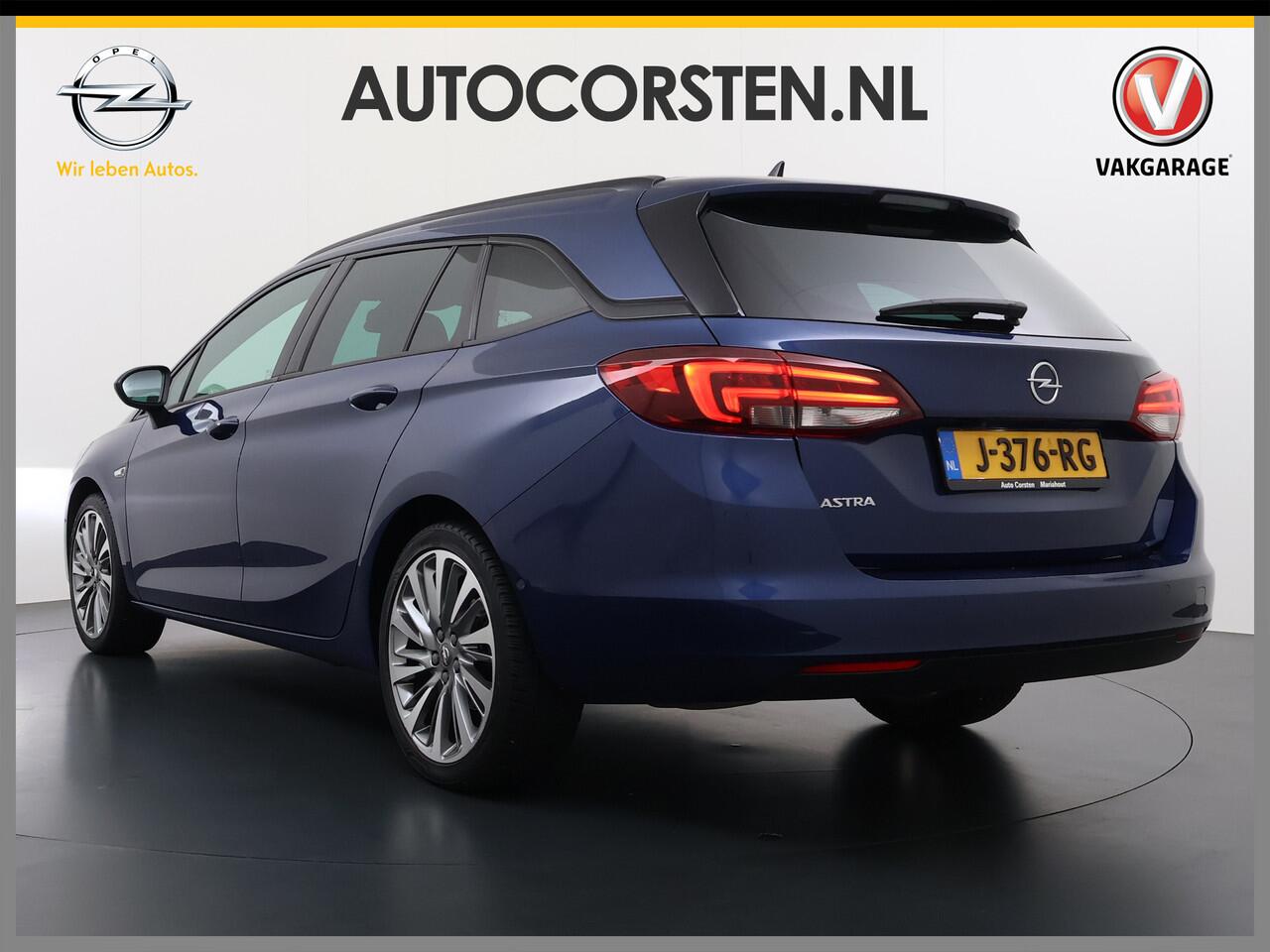 Opel ASTRA Sports Tourer 1.2T Leer/Alcantara Led-Matrix Navi Camera Park-Assist + PDC-a+v Innovation Bose®-Hifi Apple Carplay Android Keyless Dual-Ecc Elegance AGR-Comfort-Stoel+Stuur+Voorruitverwarming Elek.Achterklep Pdc Lane Assist DAB Regen-Lichtsensor Bordherke