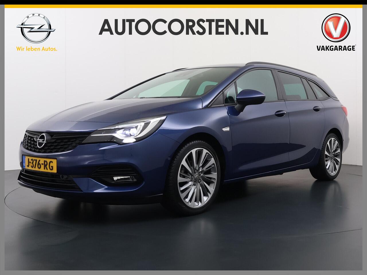 Opel ASTRA Sports Tourer 1.2T Leer/Alcantara Led-Matrix Navi Camera Park-Assist + PDC-a+v Innovation Bose®-Hifi Apple Carplay Android Keyless Dual-Ecc Elegance AGR-Comfort-Stoel+Stuur+Voorruitverwarming Elek.Achterklep Pdc Lane Assist DAB Regen-Lichtsensor Bordherke