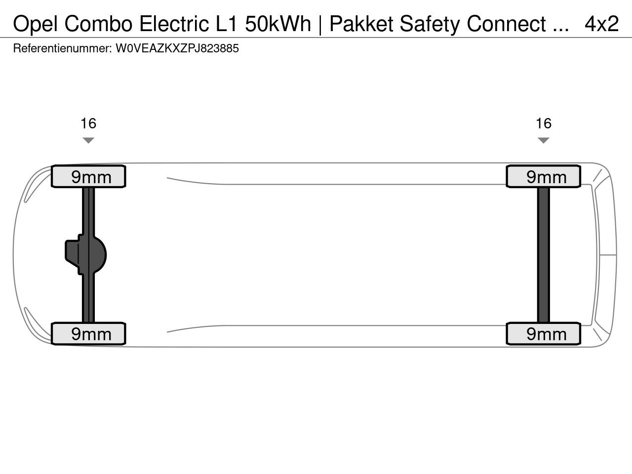 Opel COMBO Electric L1 50kWh | Pakket Safety Connect | Pakket Look | laadruimtebetimmering | Climate Control | rijklaarprijs |