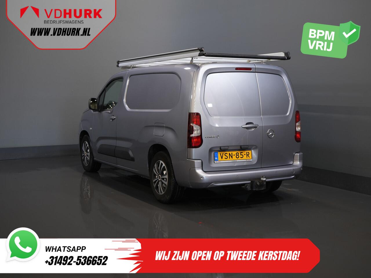 Opel COMBO Combo-e L2 50 kWh 135 pk 315km WLTP BPM VRIJ! Snellader/ Carplay/ Climate/ Imperiaal/ Cruise/ Head-up/ Stoel+Stuurverw./ Trekhaak