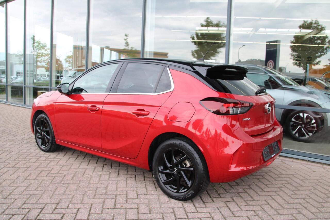 Opel CORSA 1.2 Turbo 100pk Elegance Airco Camera Carplay PDC V+A Zwart dak