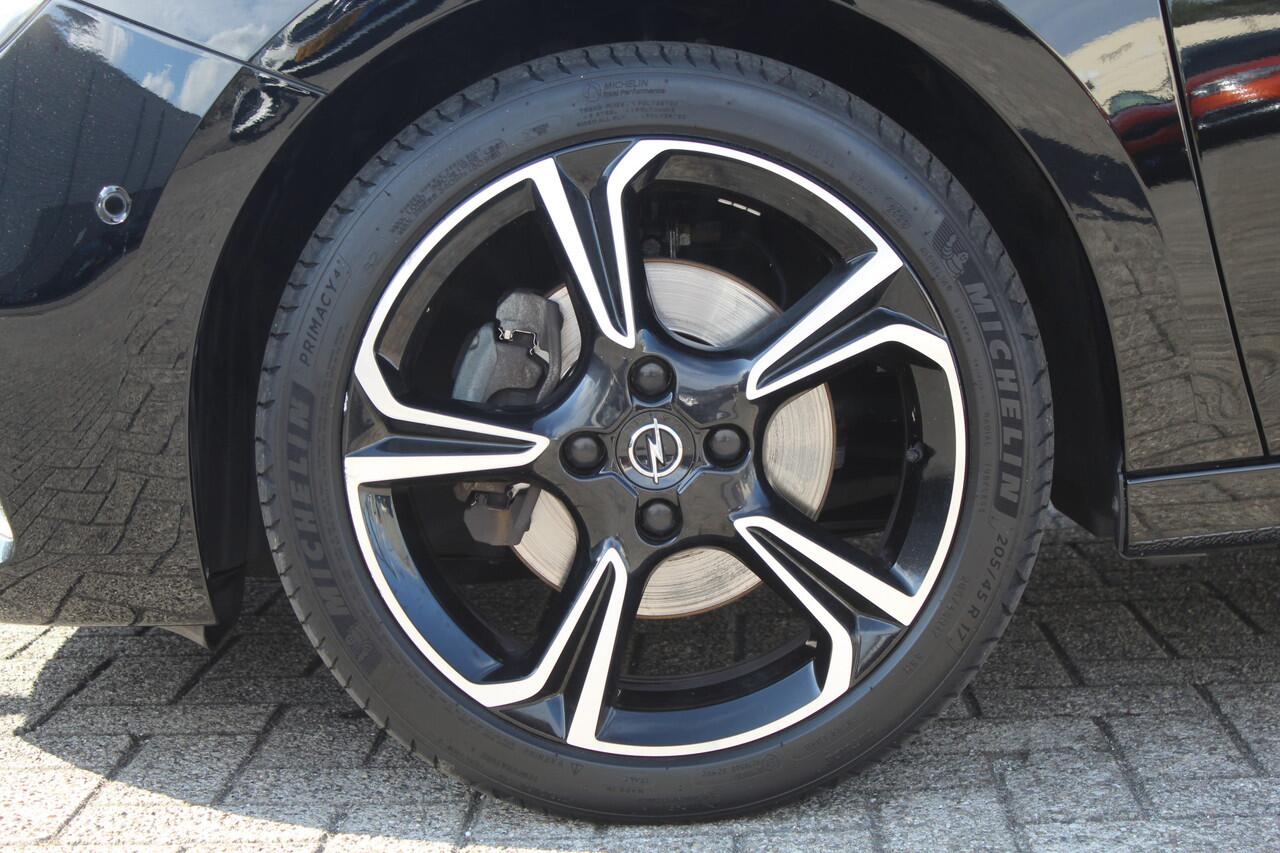 Opel CORSA 1.2 GS Line Panoramadak/Virtual cockpit/Apple carplay/Achteruitrijcamera/Parkeersensoren rondom/Stoelverwarming/Stuurverwarming/Dodehoek detectie/Climate control/17'' Lichtmetalen velgen.