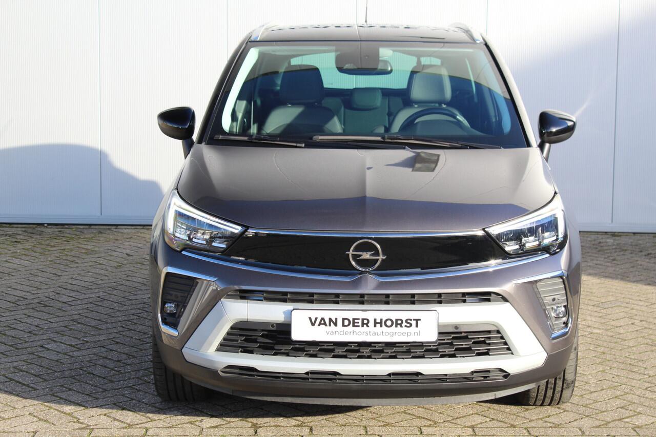 Opel Crossland 1.2-Turbo 110 pk Ultimate Mooie en luxe hoogzitter met weinig km's ! Volautm. airco dual, cruise control, camera, comfortstoelen, metallic lak, LM wielen, navigatie, telefoonvoorb., LED verlichting etc.