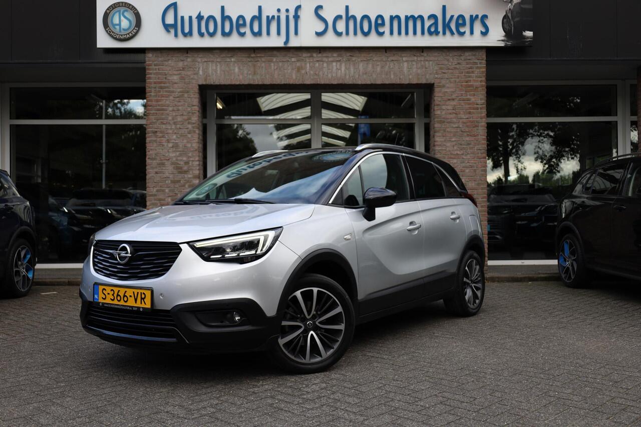 Opel Crossland X 1.2 Turbo Ultimate TREKHAAK PANO LEER STOEL/STUURVERW. CARPLAY CAMERA CLIMA CRUISE NAVI 2XPDC 17''LMV
