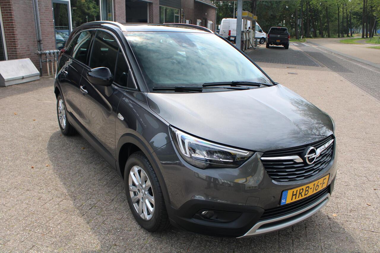Opel Crossland X 1.2 Turbo Apple/Android Carplay, Achteruitrijcamera, Airco, CC, LED, Leder, NAVI, Parksens. V en A, Bluetooth, 16" LMV