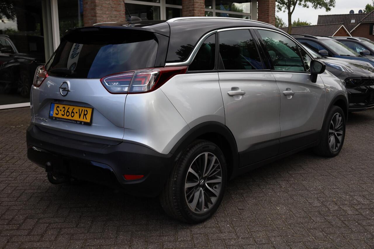 Opel Crossland X 1.2 Turbo Ultimate TREKHAAK PANO LEER STOEL/STUURVERW. CARPLAY CAMERA CLIMA CRUISE NAVI 2XPDC 17''LMV