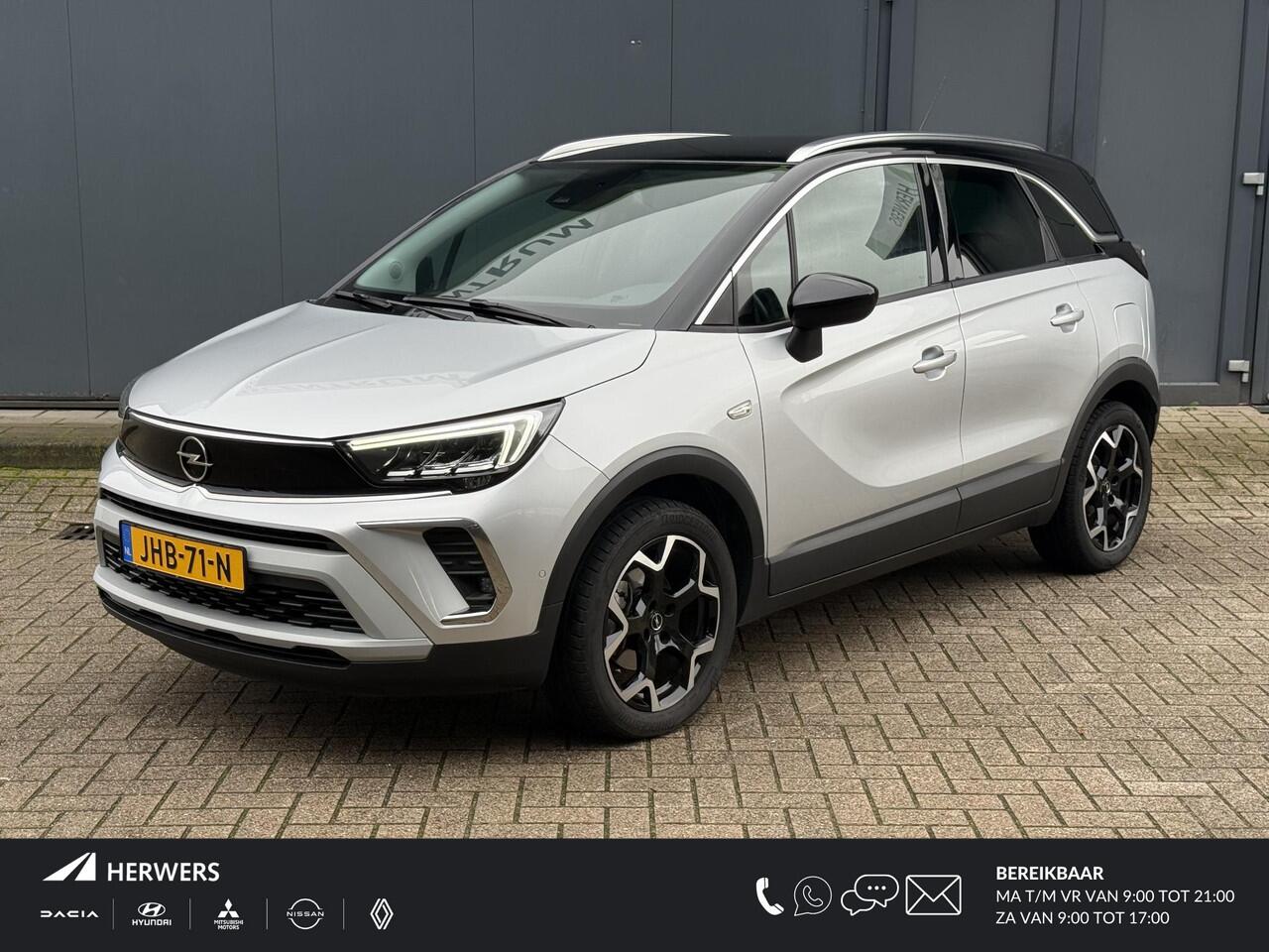 Opel Crossland 1.2 Turbo Ultimate / 110 pk / Beide stoelen in hoogte verstelbaar AGR / Zeer Compleet / Alcantara / Led /17 inch / Navi / Apple Android / Dode hoek /
