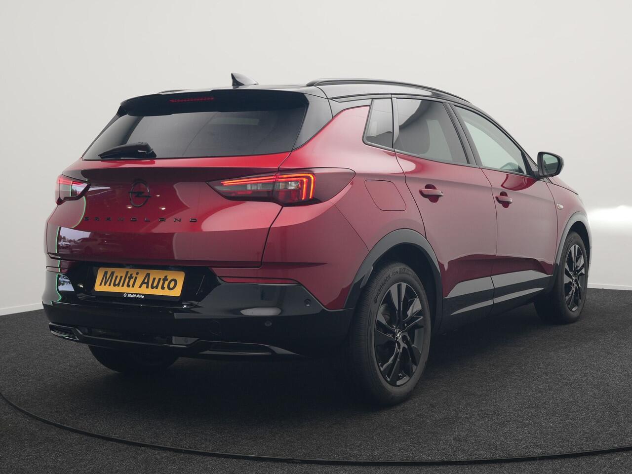 Opel Grandland 1.6 Turbo GS Line NIEUW MODEL Plug In Hybrid 225pk Dealer O.H PHEV | Adaptive Cruise | 360 Camera | Matrix LED | Black Optic | Alcantara Sporstoelen Verwarmd | Apple Carplay | Sfeerverlichting | Navigatie | Virtual | DAB | 18"L.M |