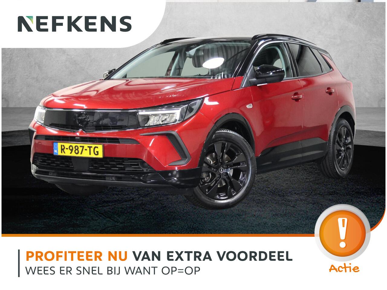 Opel Grandland 1.2 Turbo GS Line | AppleCarPlay/AndroidAuto | Alcantara | Cruise Control | Camera | Stoel, Stuur & Voorruit verwarmd | AGR-Stoelen | Parkeersensoren | Two-tone | Isofix | Privacy Glass | Afneembare Trekhaak |