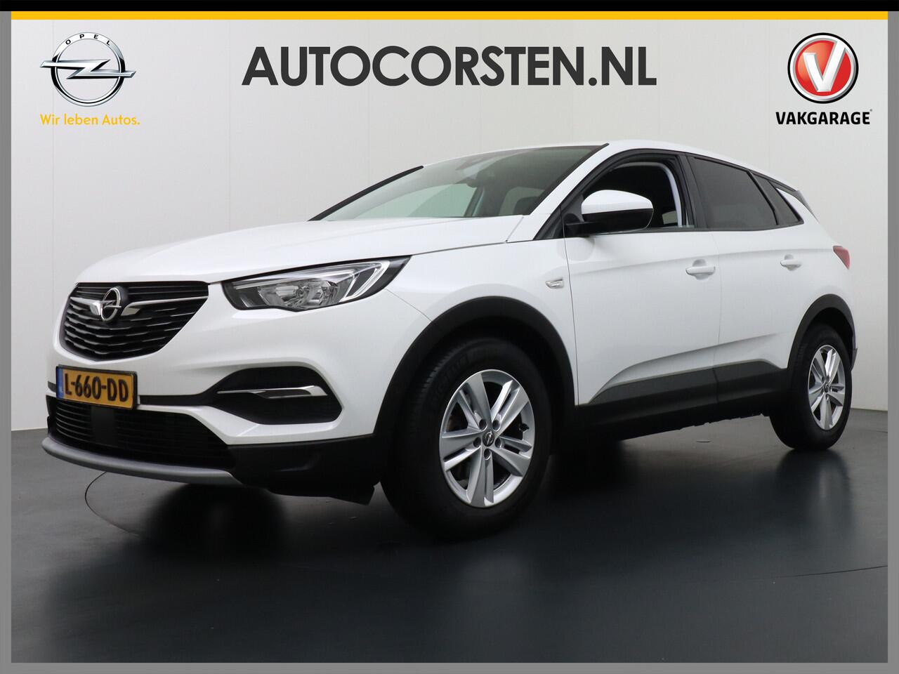 Opel Grandland X T131PK Apple Carplay Android Auto AGR-Comfortstoel Camera Navi Ecc Cruise Control Pdc DAB+ Regen-Lichtsensor Lane Assist Led Verkeersbord detectie Bluetooth Privacy Glas Lmv 17" Elegance 1e Eigenaar Origineel Nederlandse auto Euro 6