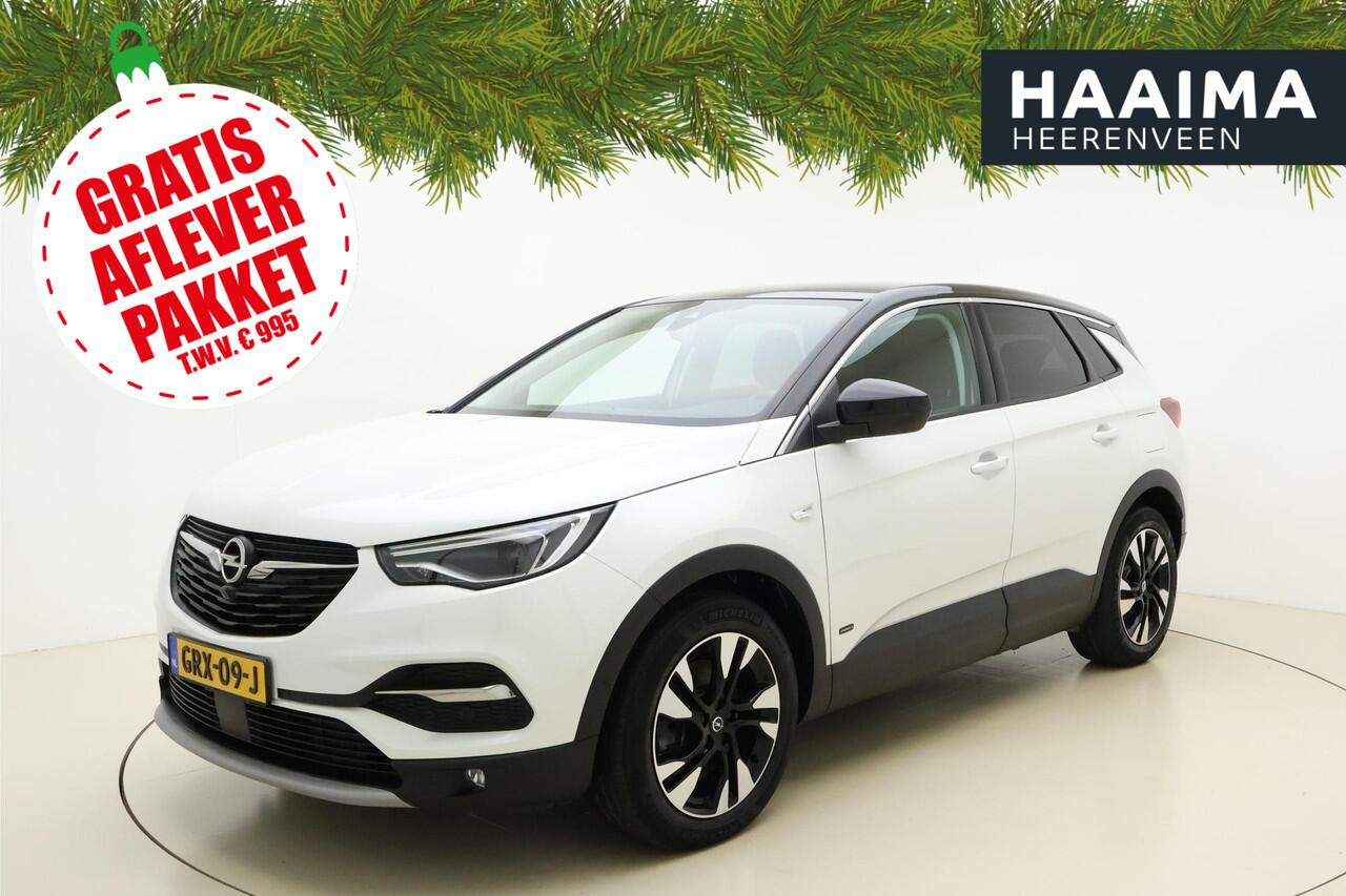 Opel Grandland X 1.6 Turbo 300pk Hybrid4 Elegance | Navigatie | Keyless | Camera | Parelmoer kleur | Electrische achterklep | Lichtmetalen velgen | AGR Comfortstoelen | Voorruitverwarming | Zwart dak