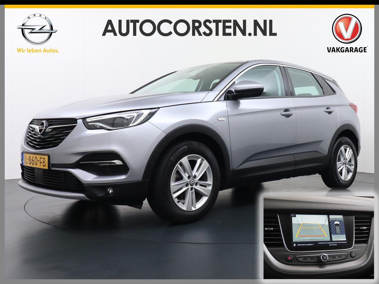 Opel Grandland X T 131pk 360Camera Navi 1/2Leer Apple/Android Usb Bluetooth CruiseControl Pdc Dab Ecc Tel. Isofix Mistlampen Blindspot Lane-dep. Bordherk. Licht-/Zichtpakket Elek.Inkl.spiegels Elek.Ramen Led 17''LM 1.2 Turbo Business Elegance NL-auto! B- klasse EURO 6 Ori