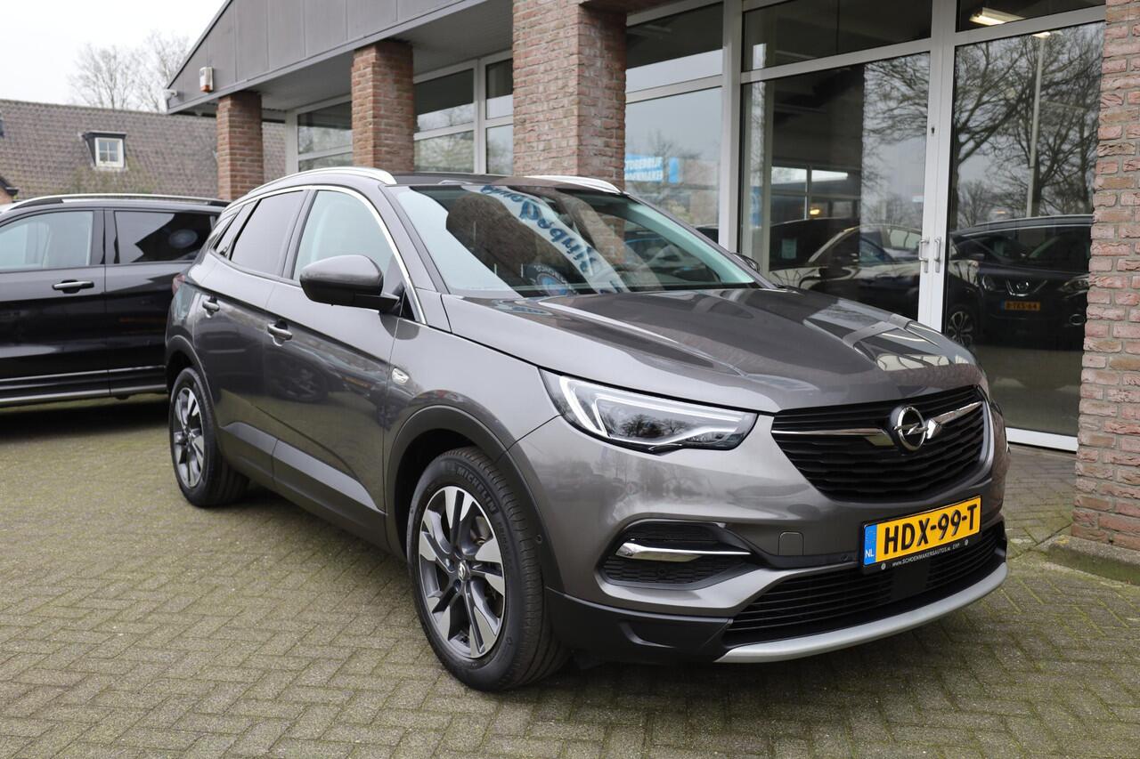 Opel Grandland X 1.2 Turbo Innovation LEER+MEMORY CAMERA STOELVENTILATIE 4xSTOELVERW. RUIT+STUURVERW. NAVI CARPLAY DODEHOEK ELEK.LAADKLEP 18"LMV ENZ.