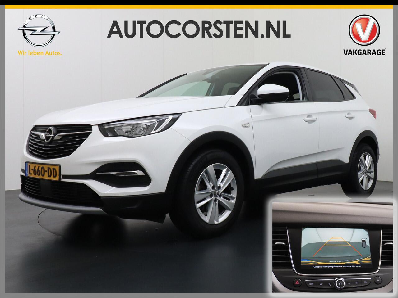 Opel Grandland X T131PK Apple Carplay Android Auto AGR-Comfortstoel Camera Navi Ecc Cruise Control Pdc DAB+ Regen-Lichtsensor Lane Assist Led Verkeersbord detectie Bluetooth Privacy Glas Lmv 17" Elegance 1e Eigenaar Origineel Nederlandse auto Euro 6