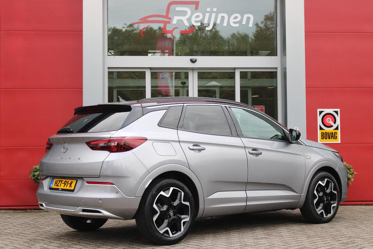 Opel Grandland 1.2 Turbo 130PK AUTOMAAT ULTIMATE | STOEL/STUUR/VOORRUIT VERWARMING | ACHTRERUITRIJ CAMERA | DODEHOEK DETECTIE | ELEKTRISCH BEDIENBARE ACHTERKLEP | FULL LED MATRIX KOPLAMPEN | NAVIGATIE | 19" LICHTMETALEN VELGEN | ALCANTARA BEKLEDING | APPLE CARPLAY/ANDRO