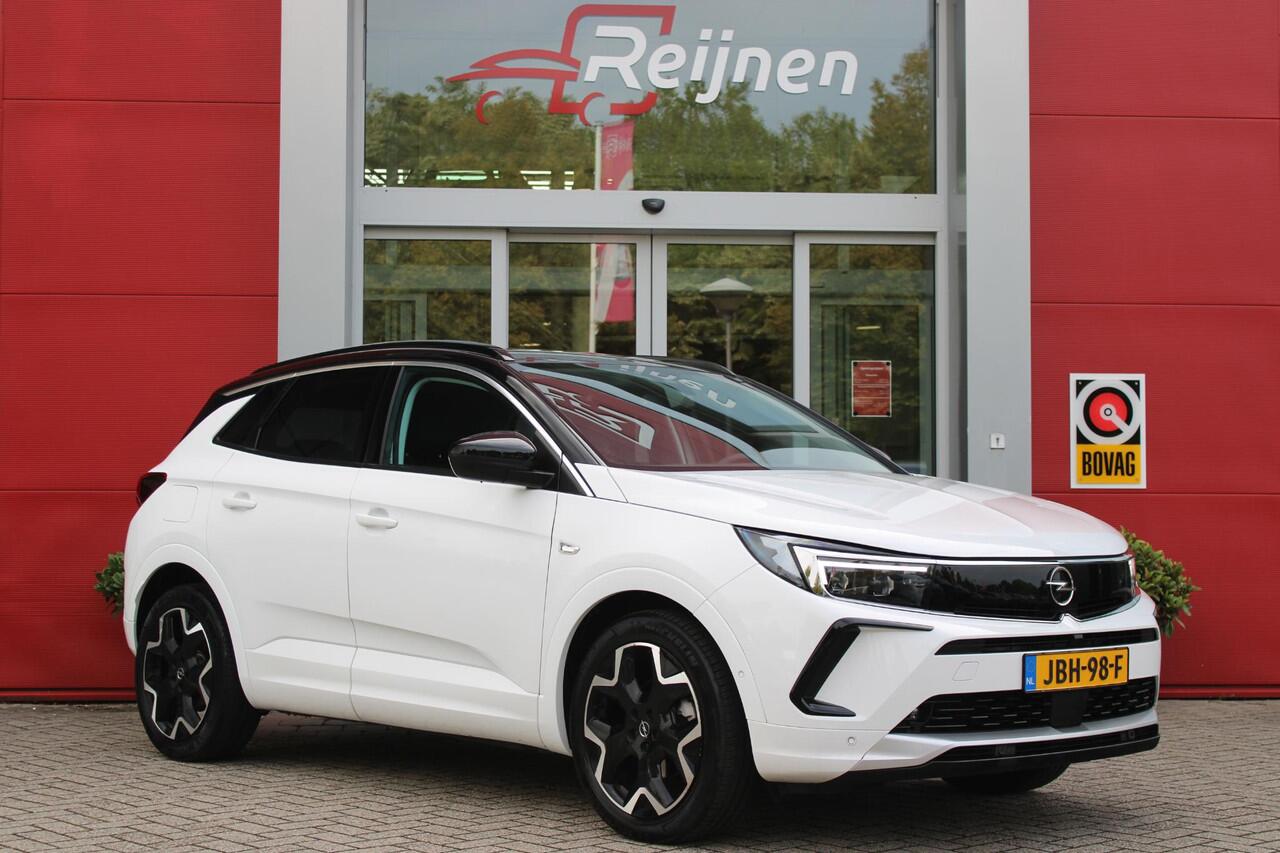 Opel Grandland 1.2 Turbo 130PK AUTOMAAT ULTIMATE | STOEL/STUUR/VOORRUIT VERWARMING | ACHTRERUITRIJ CAMERA | DODEHOEK DETECTIE | ELEKTRISCH BEDIENBARE ACHTERKLEP | FULL LED MATRIX KOPLAMPEN | NAVIGATIE | 19" LICHTMETALEN VELGEN | ALCANTARA BEKLEDING | APPLE CARPLAY/ANDRO