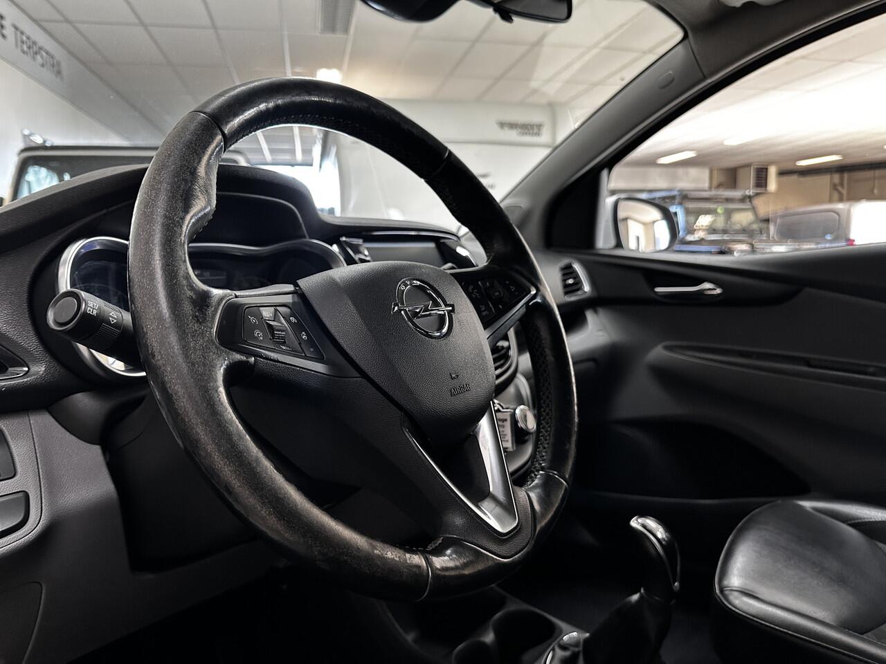 Opel KARL 1.0 ecoFLEX Innovation/ Apple+Android/ Stoelverw./ 15''LMV/ Half-LEDER/ DAB+/ Clima/ Navi/ Cruise/ Bluetooth/ Multi.LEDER.Stuur/ Elek.Pakket/ Isofix/ PDC Achter.