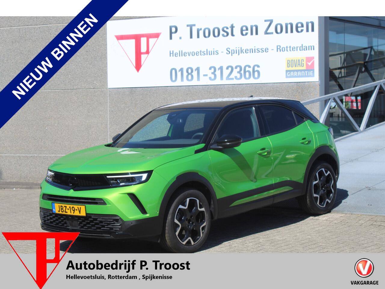 Opel MOKKA 1.2 Turbo Ultimate Automaat Navigatie/Virtual cockpit/Adaptive cruise control/Achteruitrijcamera/Parkeersensoren rondom/Apple carplay/Dodehoek detectie/Stoelverwarming/Stuurverwarming/Climate control/DAB/Lane assist/18'' Lichtmetalen velgen.