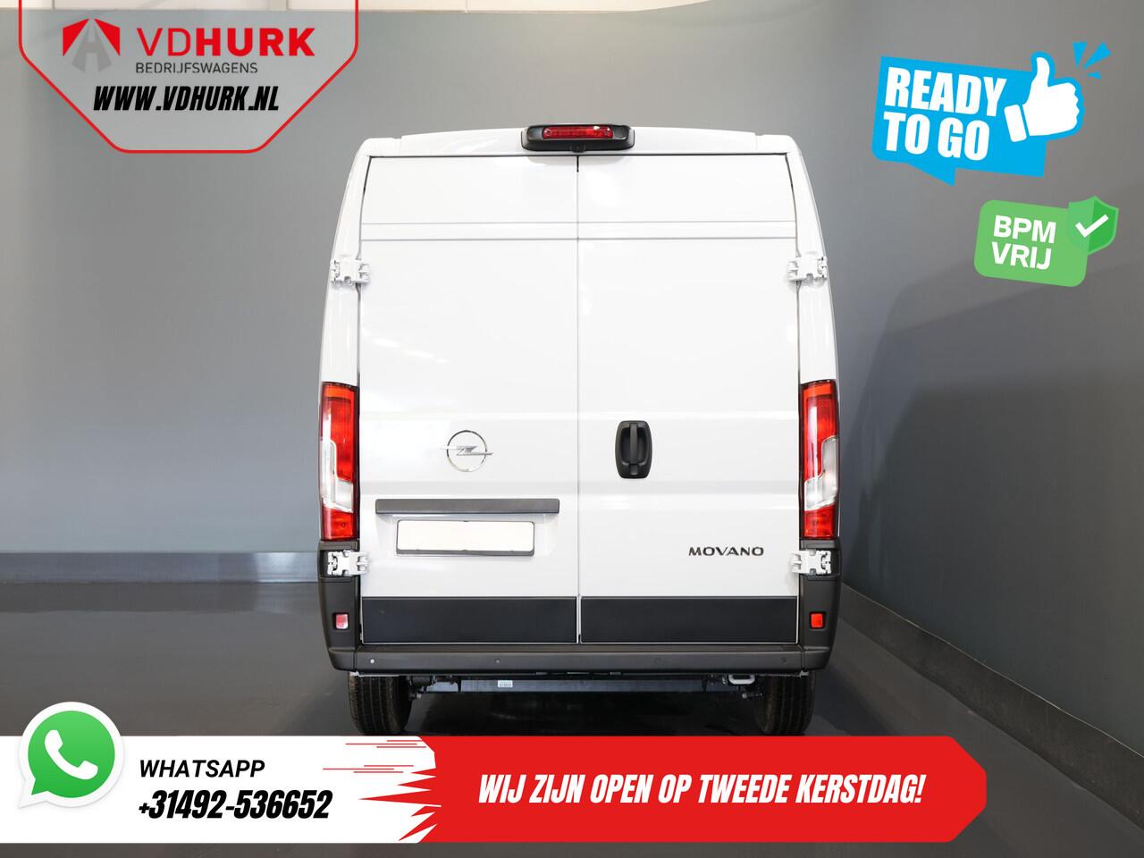 Opel MOVANO 35 2.2 CDTI 140 pk Aut. ZF L2H2 BPM VRIJ! Virtual Cockpit/ Carplay/ Climate/ 270Gr. Deuren/ Navi/ Camera/ Cruise/ PDC/ DAB