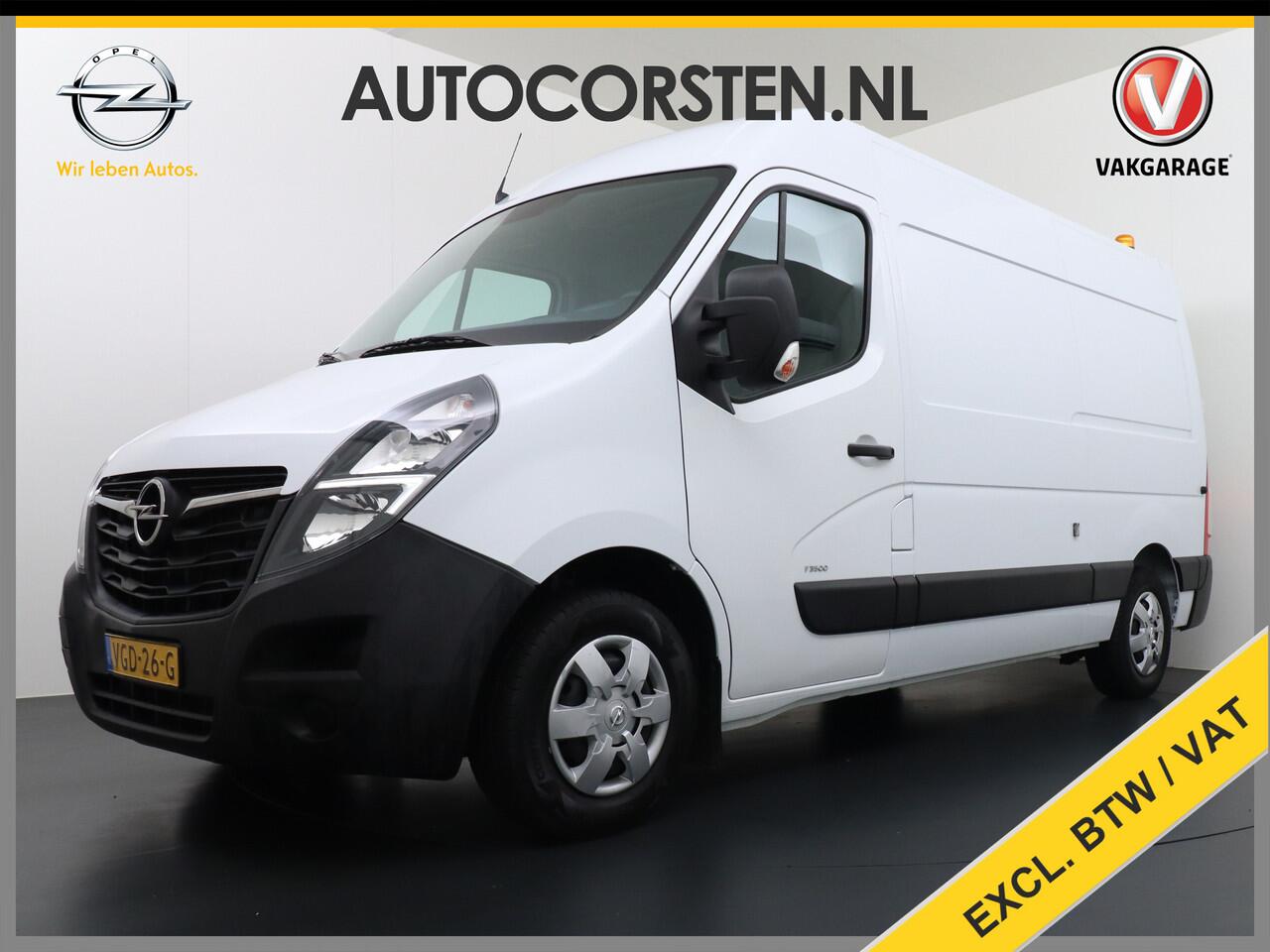 Opel MOVANO 2.3CDTI L2H2Navi Trekhaak 3-Pers. Airco Pdc Cruise-C. Bluetooth Kasten-inrichting Regen-Lichtsensor Schuifdeur Betonplex Vloer Wandbetimmering Euro 6 1e Eigenaar 2.500kg Trekgewicht