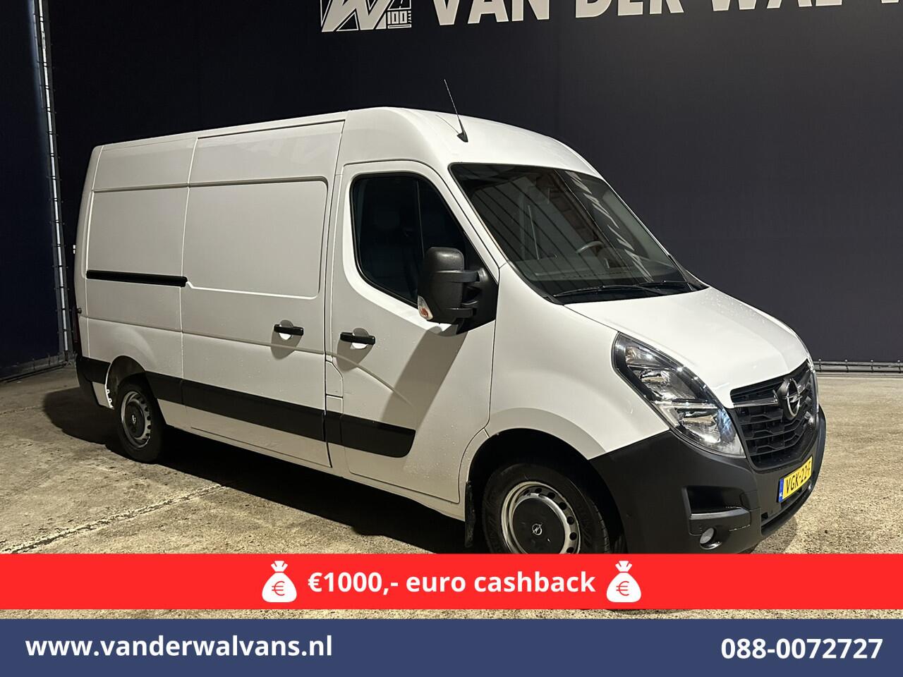 Opel MOVANO 2.3 Turbo 150pk L2H2 Euro6 Airco | Leder | 2500kg Trekhaak | Navigatie | Camera cruisecontrol, parkeersensoren, LED, bijrijdersbank
