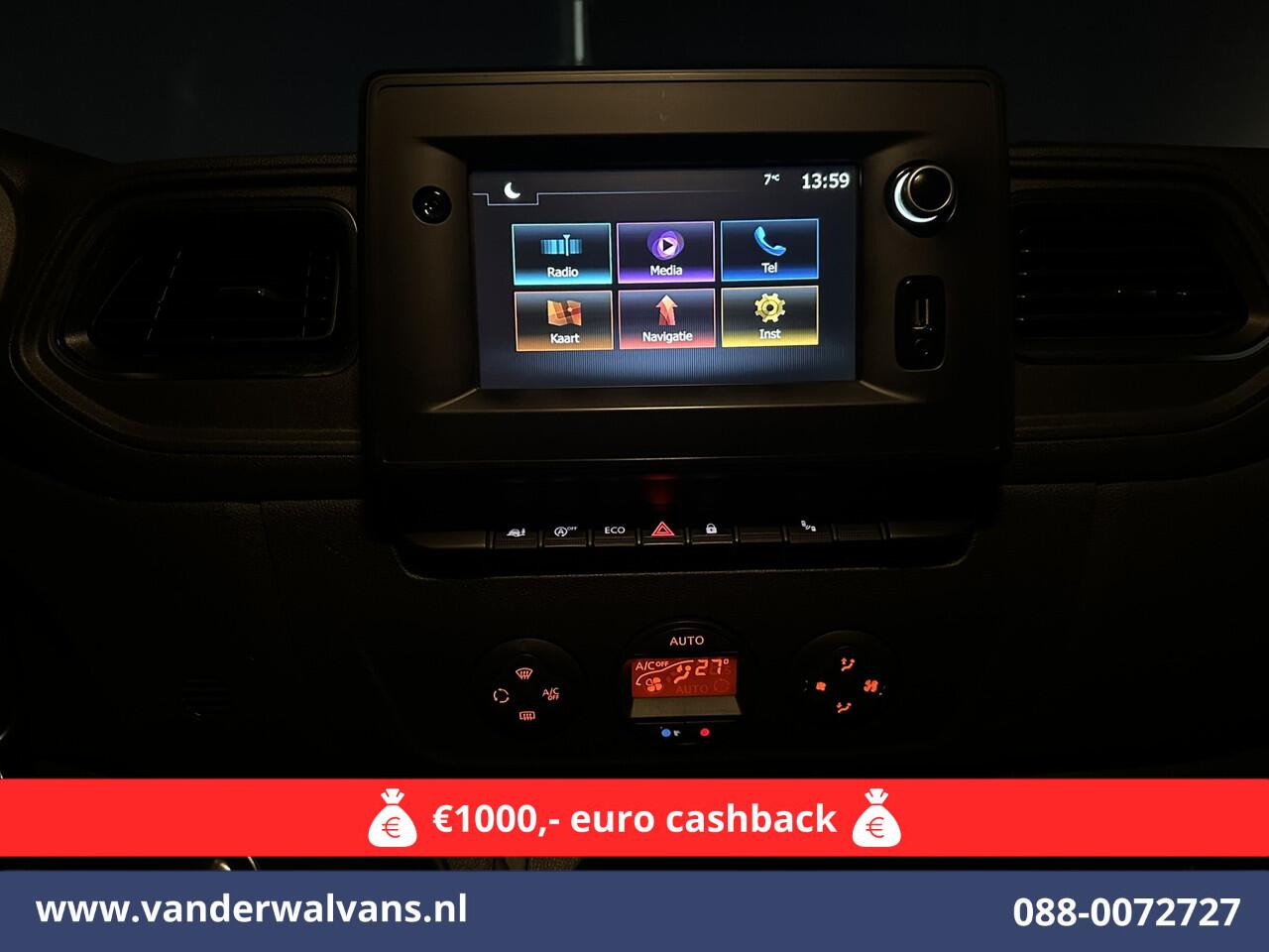 Opel MOVANO 2.3 Turbo 150pk L2H2 Euro6 Airco | Leder | 2500kg Trekhaak | Navigatie | Camera cruisecontrol, parkeersensoren, LED, bijrijdersbank