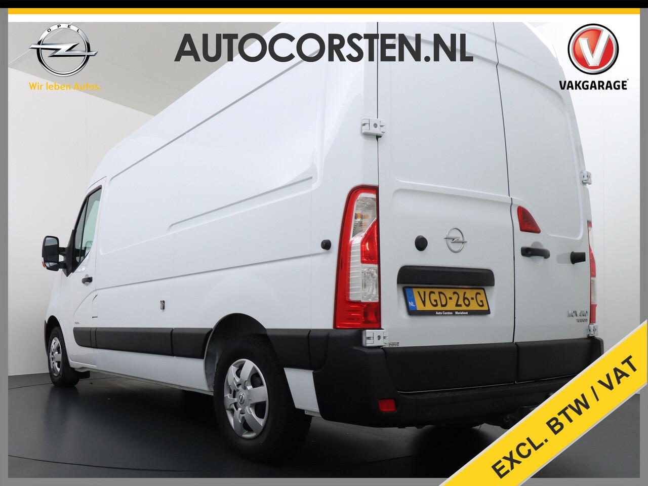 Opel MOVANO 2.3CDTI L2H2Navi Trekhaak 3-Pers. Airco Pdc Cruise-C. Bluetooth Kasten-inrichting Regen-Lichtsensor Schuifdeur Betonplex Vloer Wandbetimmering Euro 6 1e Eigenaar 2.500kg Trekgewicht