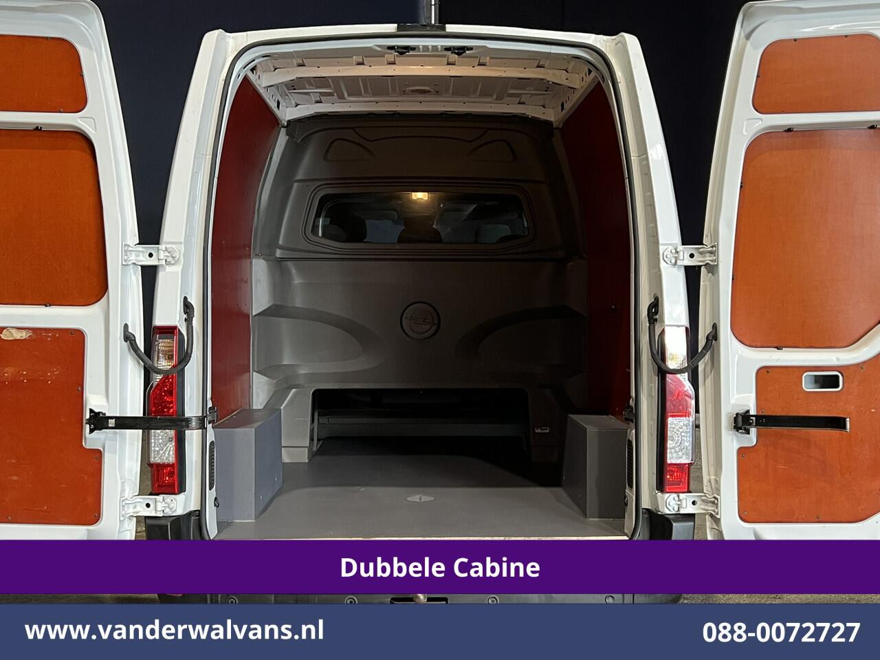 Opel MOVANO 2.3 CDTI 146pk L2H2 Dubbele Cabine Euro6 Airco | Camera | Navigatie | Cruisecontrol Chauffeursstoel, 2500kg Trekhaak, Parkeersensoren, 5-Zits