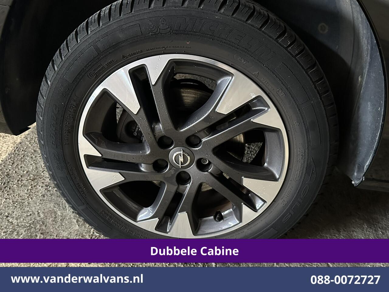 Opel VIVARO 2.0 CDTI 150pk L3H1 Dubbele Cabine Euro6 Airco | Camera | Navigatie | 5-zits | 2500kg Trekhaak Apple Carplay, Android Auto, Cruisecontrol, LM Velgen, Parkeersensoren