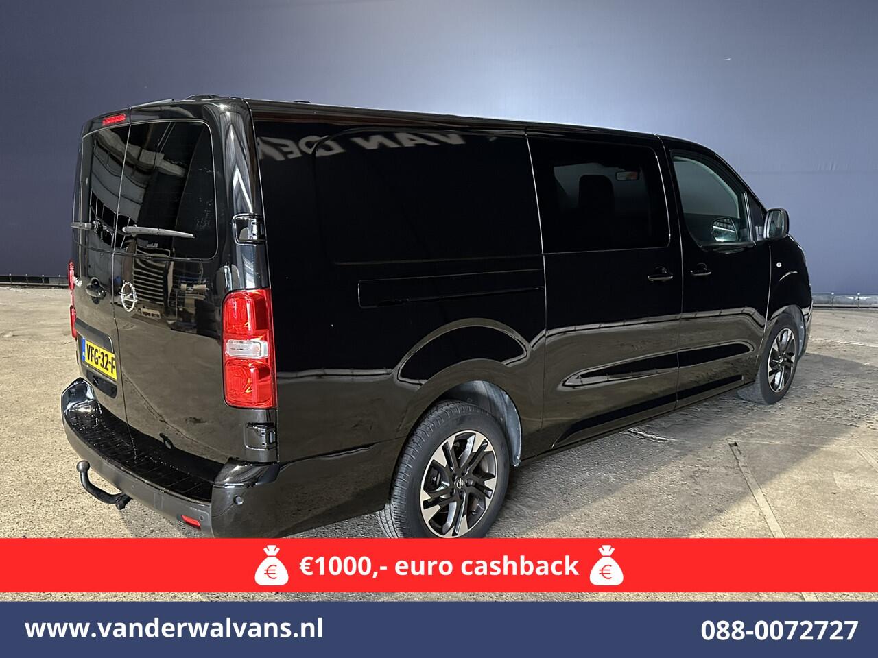 Opel VIVARO 2.0 CDTI 150pk L3H1 Dubbele Cabine Euro6 Airco | Camera | Navigatie | 5-zits | 2500kg Trekhaak Apple Carplay, Android Auto, Cruisecontrol, LM Velgen, Parkeersensoren