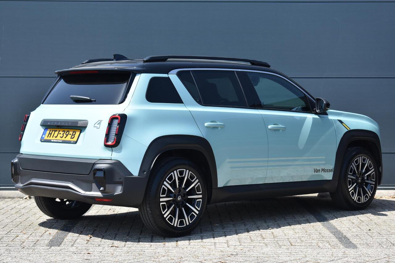 Renault 4 Comfort Range Iconic 52 kWh 150PK | Google Navigatie | Adaptieve Cruise Control | Pack Advanced Driving Assist | Vehicle-to-load | Lichtmetalen Velgen 18" | Apple CarPlay & Android Auto