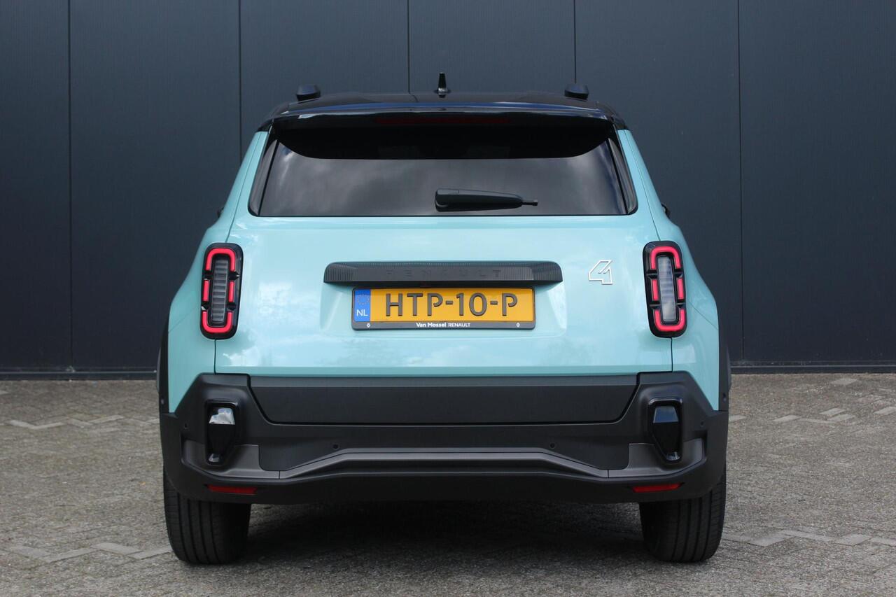 Renault 4 comfort range iconic 150Pk 52 kWh | Navigatie Via Google | Apple & Android Carplay | Parkeersensoren Voor & Achter | Achteruitrijcamera | Adaptieve Cruise Control | Privacy Glass | Keyless entry | Elektrische Achterklep |