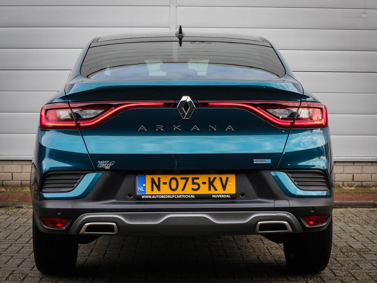 Renault Arkana 1.6 E-Tech Hybrid 145 R.S. Line | Clima | Cruise | Navi | Leer | Trekhaak | Lichmetaal | Led | Stoelverwarming | Pdc |