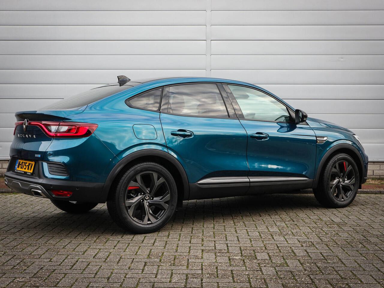 Renault Arkana 1.6 E-Tech Hybrid 145 R.S. Line | Clima | Cruise | Navi | Leer | Trekhaak | Lichmetaal | Led | Stoelverwarming | Pdc |