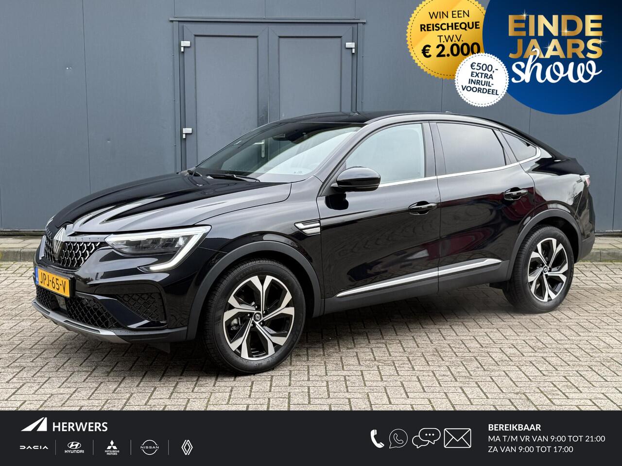 Renault Arkana 1.6 E-Tech full hybrid 145 techno Automaat / Fabrieksgarantie tot 01-2027 / Adaptieve CC / Dode hoek sensor / Climate control / Navigatie groot scherm / Apple Carplay Android / 18" LM wielen /