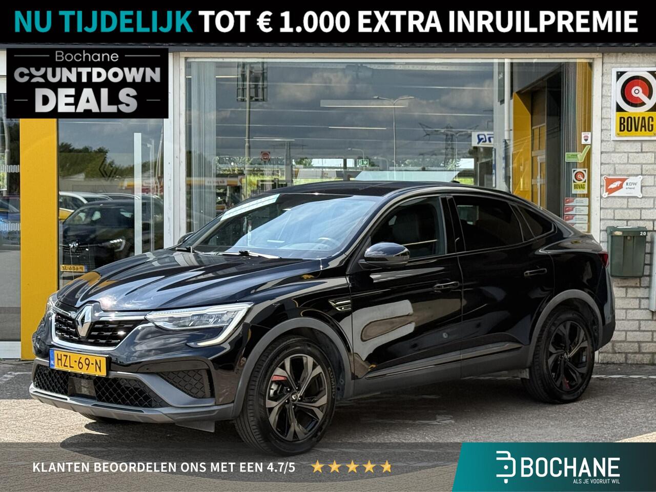 Renault Arkana 1.6 E-Tech Hybrid 145 R.S. Line | Navigatie | 360° graden camera | Climate Control | Leder | Cruise Control adaptief | Parkeersensoren | Stoel & stuur verwarming |