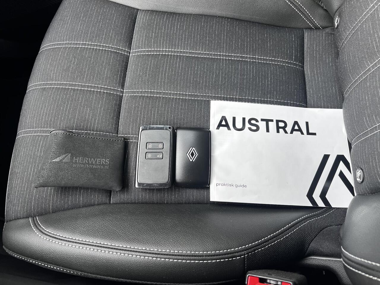 Renault Austral 1.3 mild hybrid 160 X-Tronic techno Automaat / Fabrieksgarantie tot 04-2027 / 1.800 kg trekgewicht / Stuur-, stoel- en voorruitverwarming / Navigatie / Apple Carplay Android / Adaptieve CC / 19" LM wielen /
