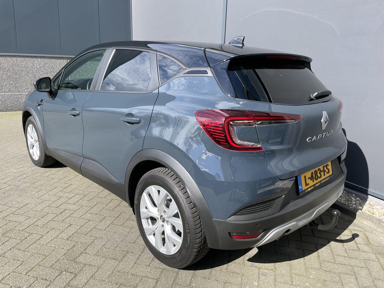 Renault CAPTUR 1.0 TCe 100 Bi-Fuel Business Zen G3 uitgerust met comfort en parking pakket met o.a. Climate control - Cruise control - Parkeersens. V+A - Navi full map - A-uitrijcamera - LED verlicht. - Trekhaak - Regensensor - rijstrook sensor - hill hold